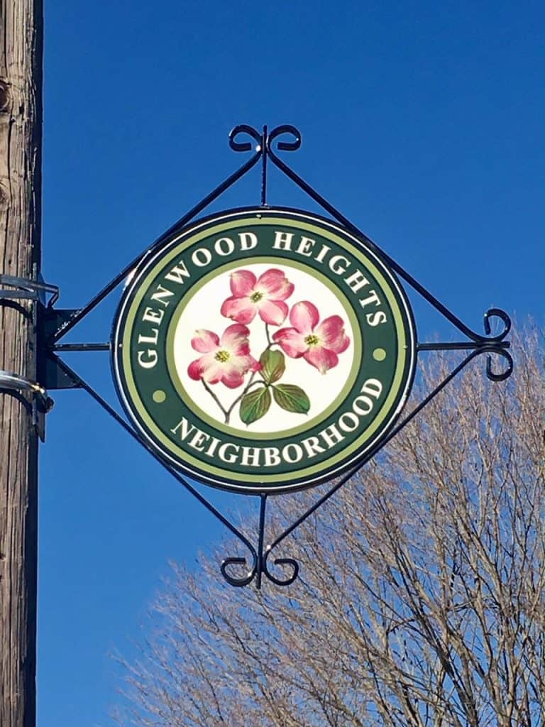 Glenwood Heights neighborhood sign