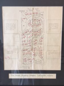 The original Plat Map that hangs in the lobby of Coldwell Banker Shook
