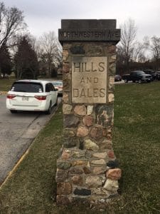 The Northwestern St. entrance of Hills and Dales